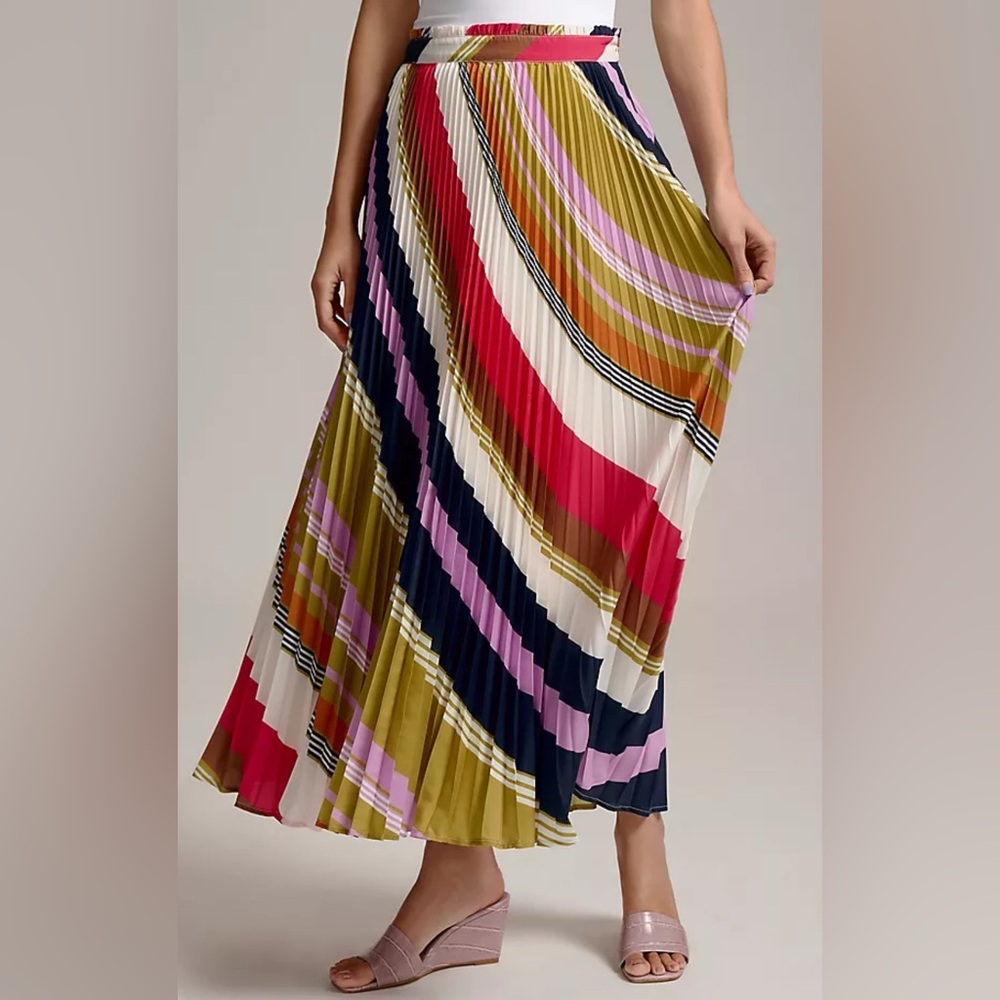 Isobel Silky Pleated Skirt by Maeve size 12